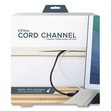 UT Wire® Cord Channel, 1" X 10 Ft, White freeshipping - TVN Wholesale